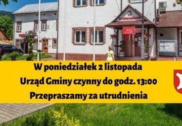 2 listopada Urząd Gminy czynny do 13:00