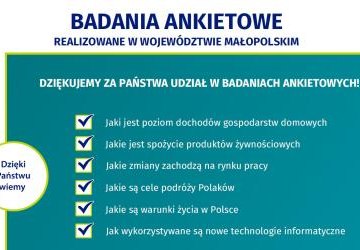 Informacja Urzędu Statystycznego w Krakowie dot. realizacji badań ankietowych w 2021 roku