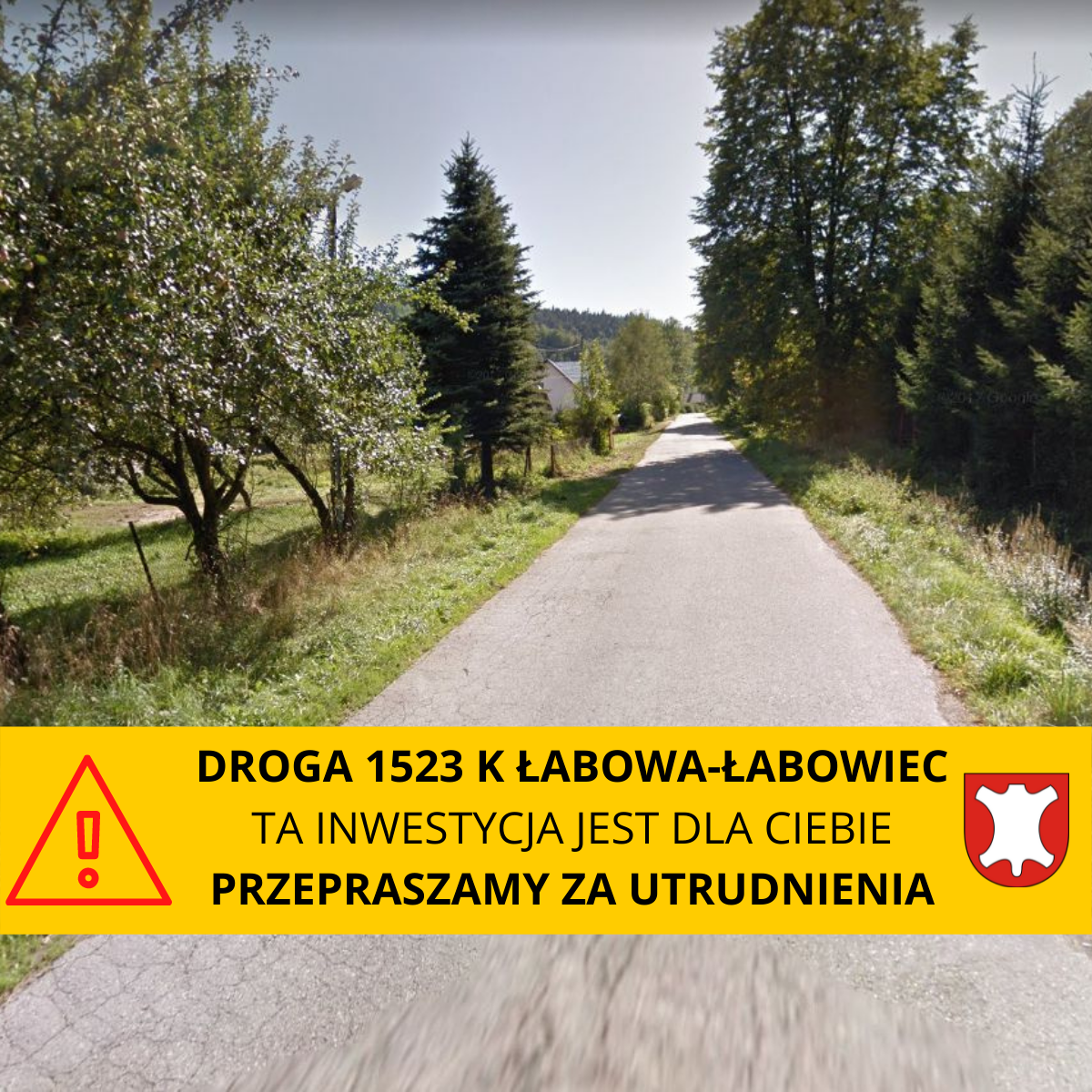 Utrudnienia w ruchu - droga powiatowa 1523K Łabowa - Łabowiec