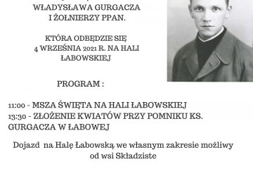 4 września na Hali Łabowskiej uczczą pamięć ks. Władysława Gurgacza i żołnierzy PPAN