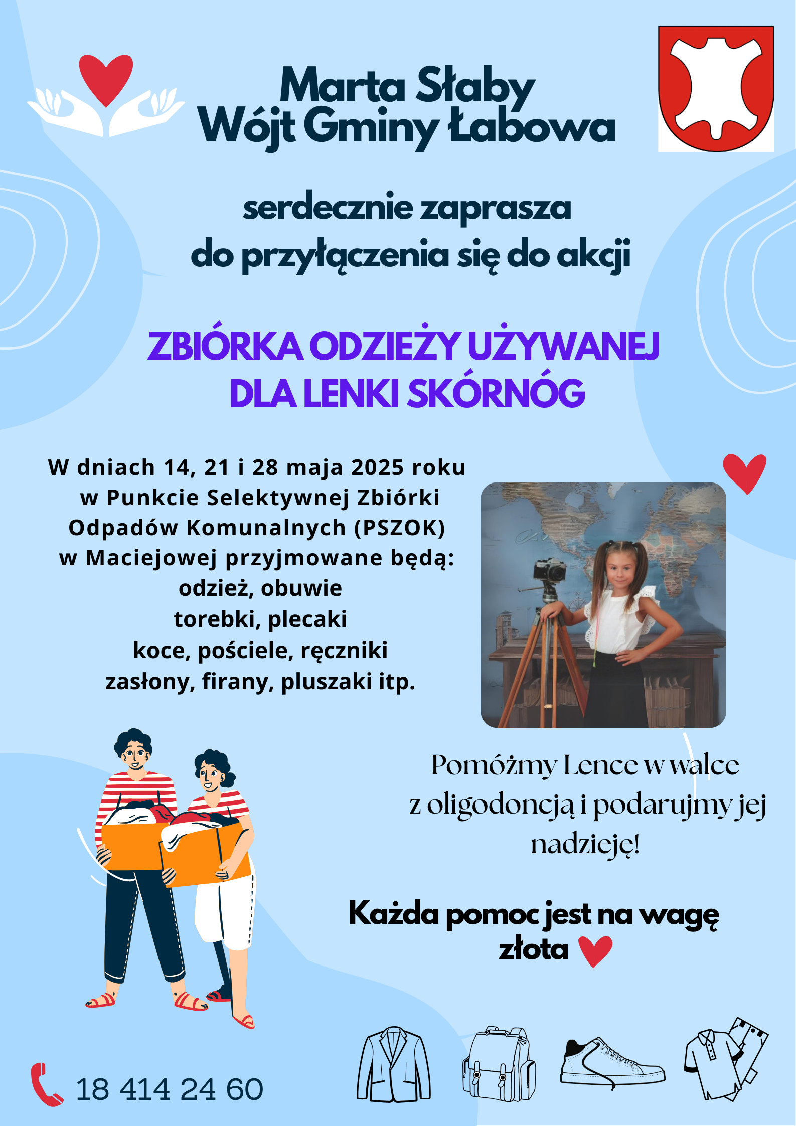 Zbiórka odzieży używanej dla Lenki Skórnóg❗