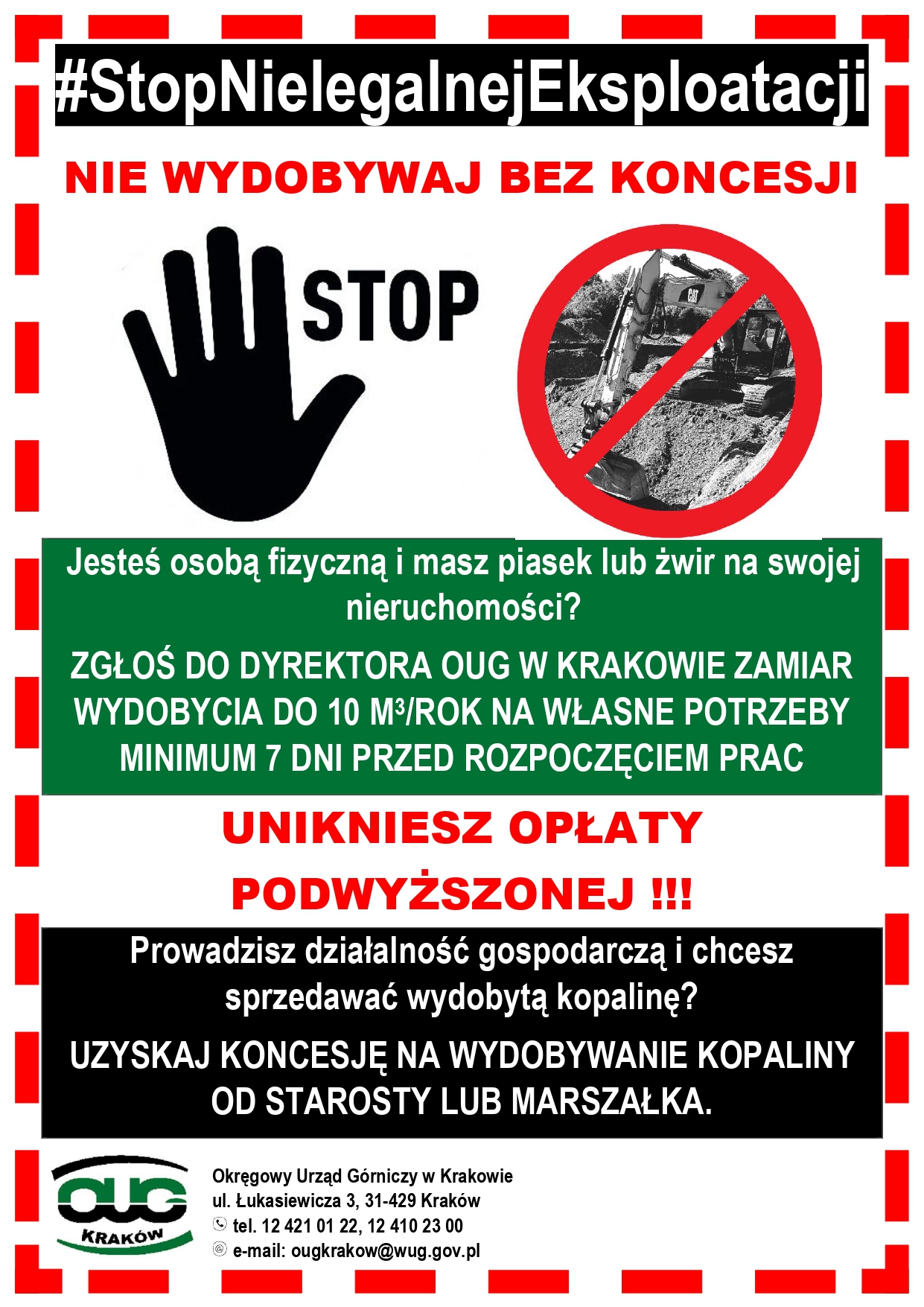 #StopNielegalnejEksploatacji - Okręgowy Urząd Górniczy w Krakowie