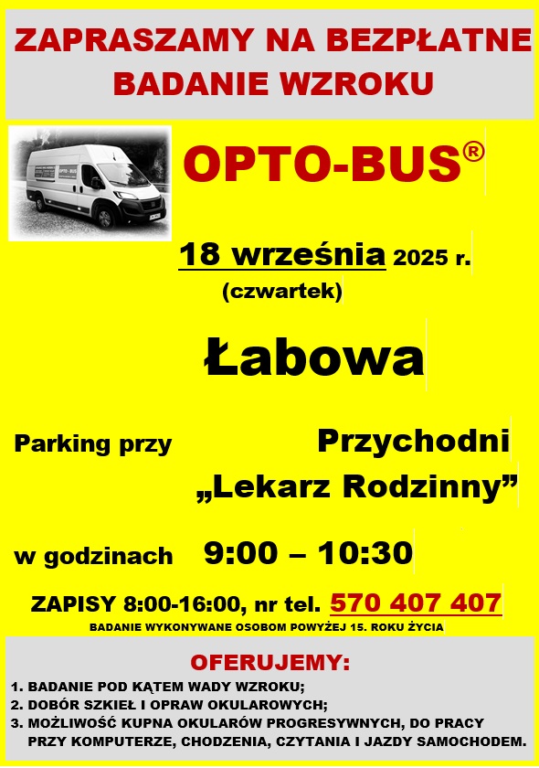 Bezpłatne badanie wzroku - 18.09.2025