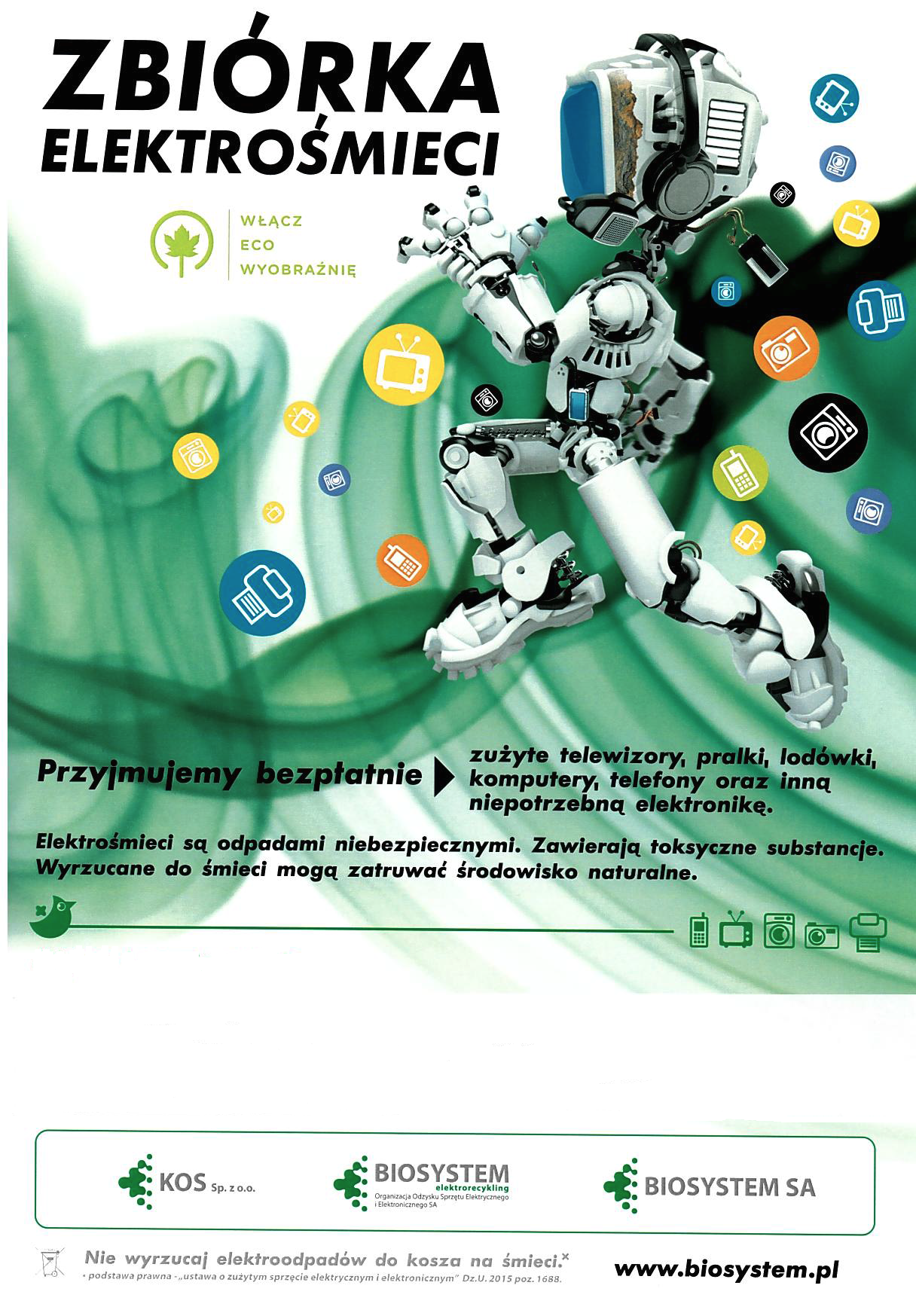 Mobilna zbiórka zużytego sprzętu elektrycznego i elektronicznego.