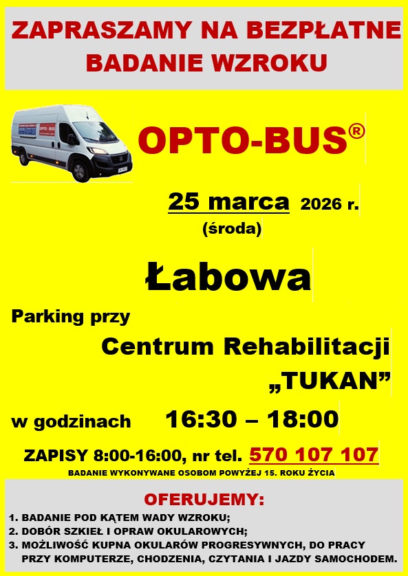 Bezpłatne badania wzroku dla mieszkańców - 25.03.2026