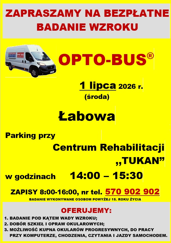 Bezpłatne badania wzroku dla mieszkańców - 01.07.2026