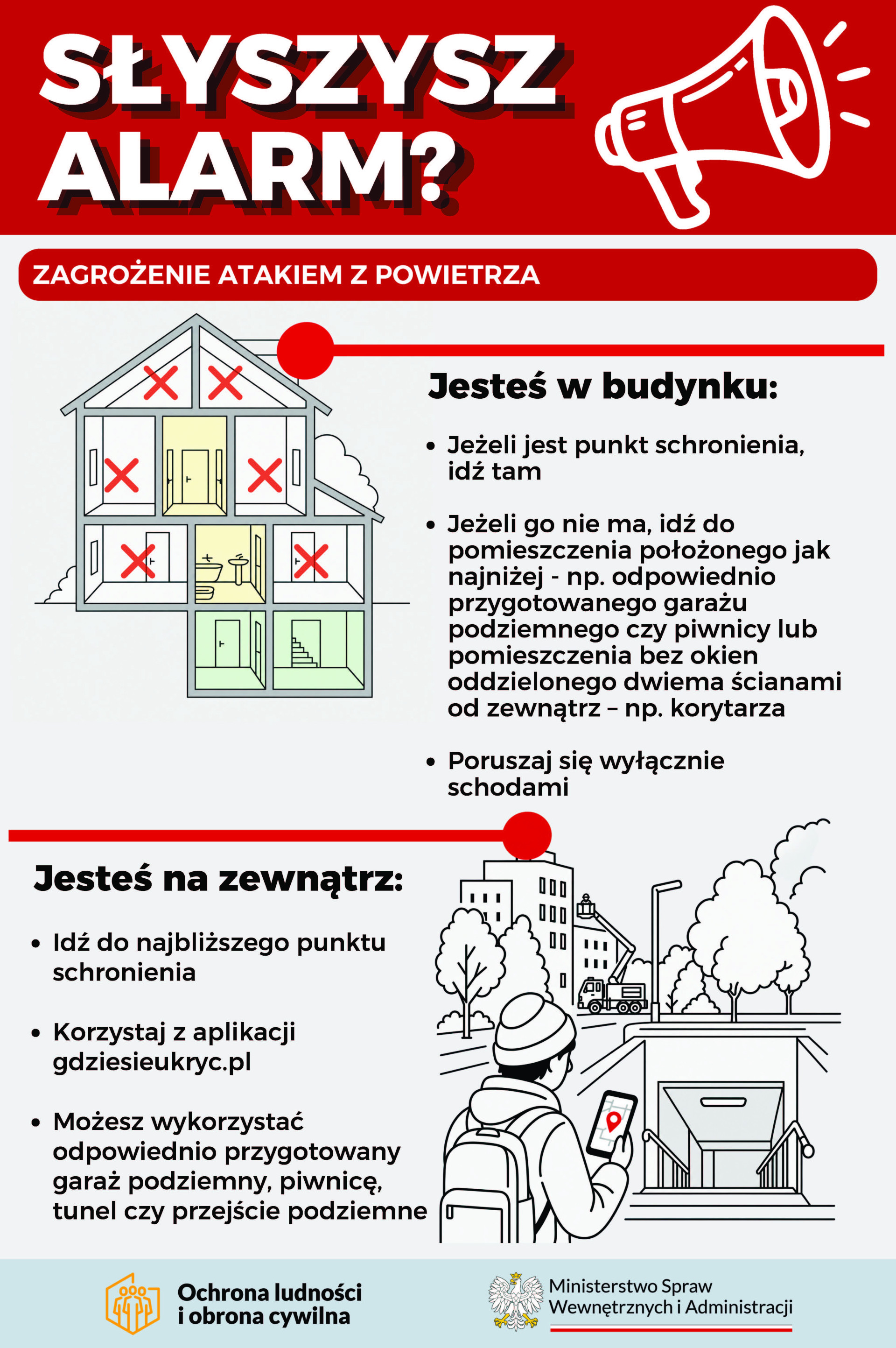 Informacje dotyczące bezpieczeństwa i przygotowania na alarm