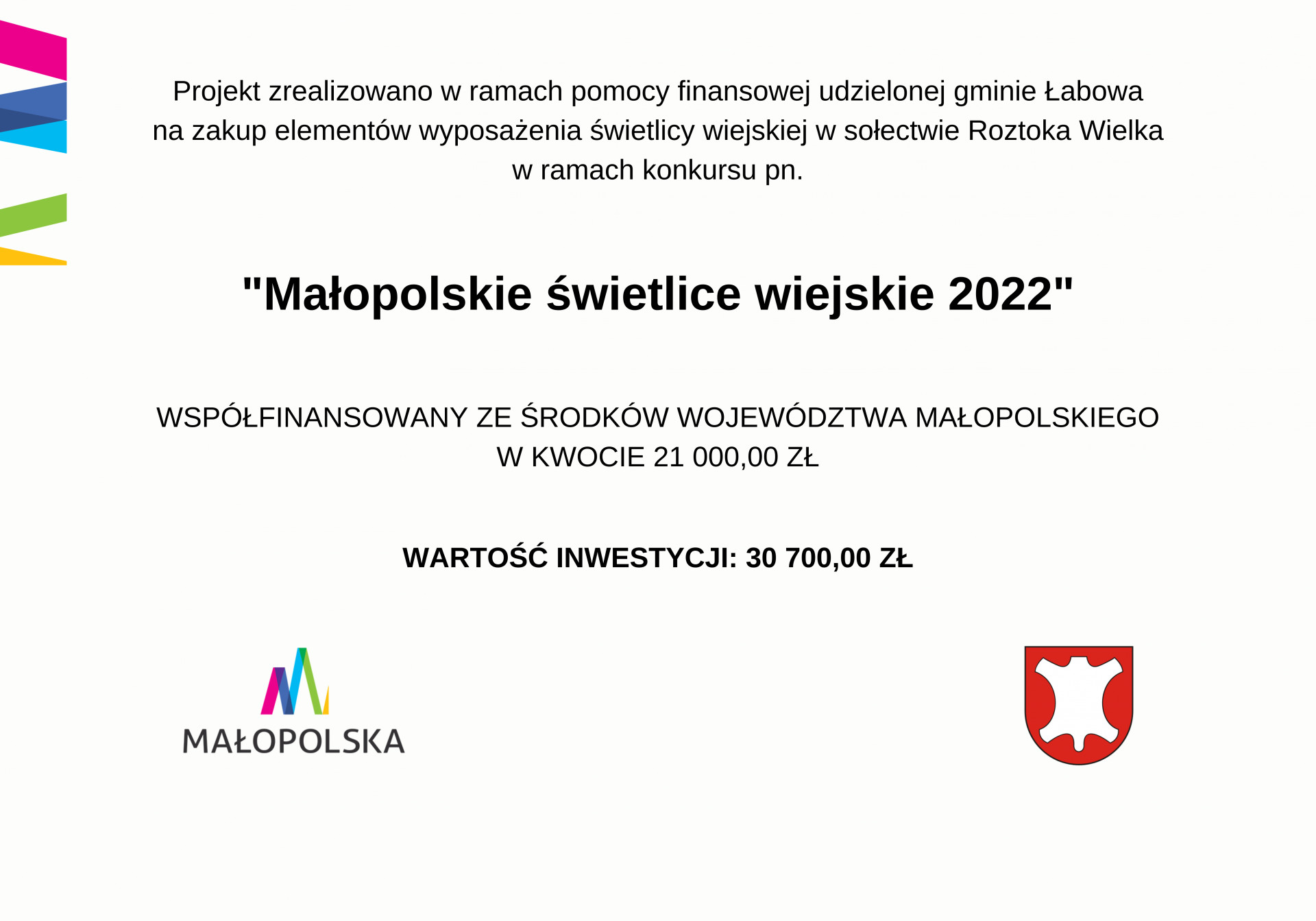 Małopolskie Świetlice Wiejskie 2022