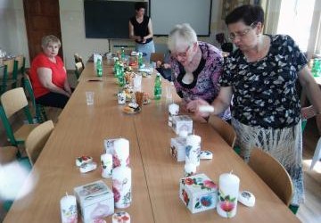 Zajęcia plastyczne lipiec 2019 r.- Projekt Socjalny Senior +