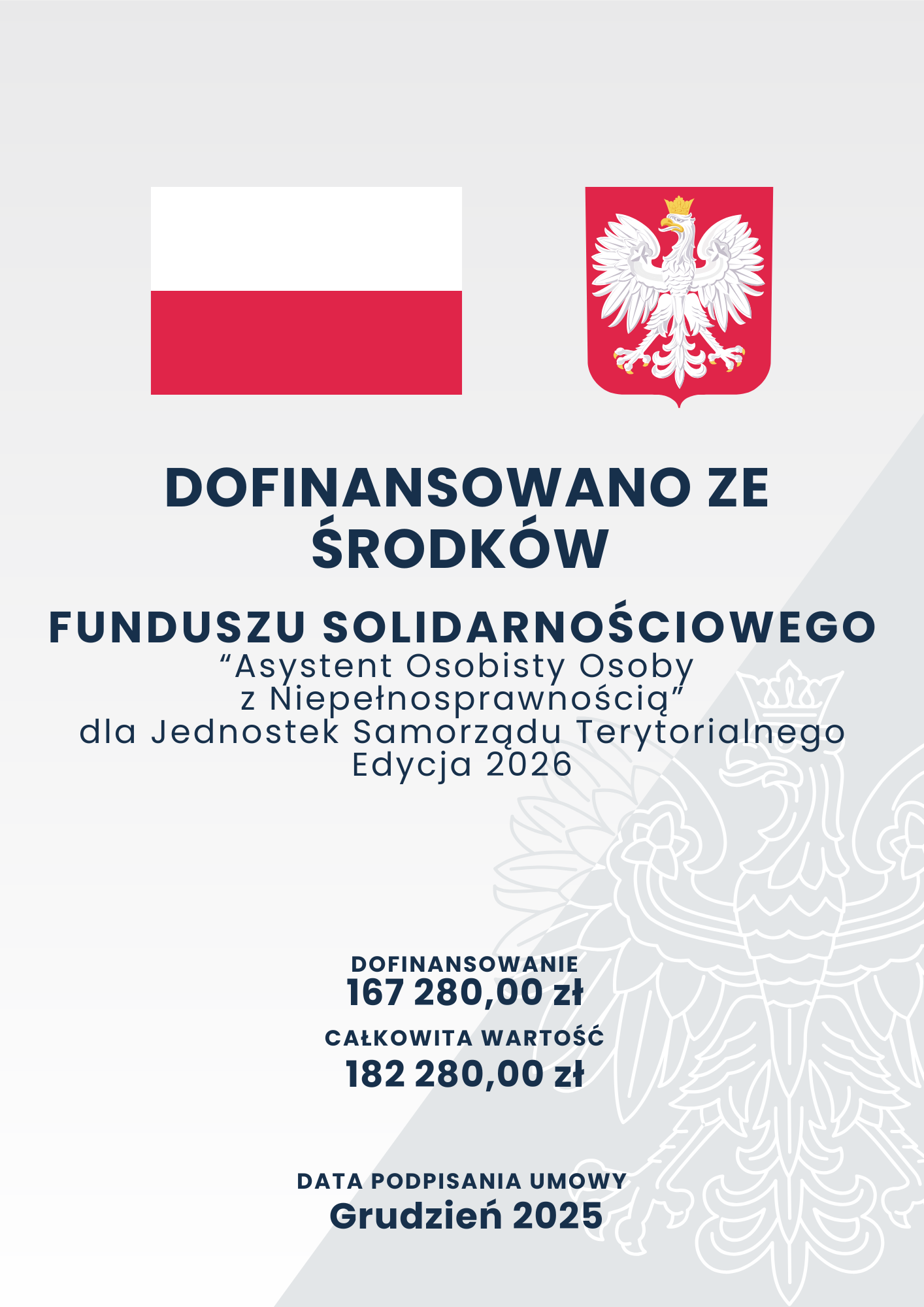 Dofinansowanie ze środków Funduszu Solidarnościowego - 