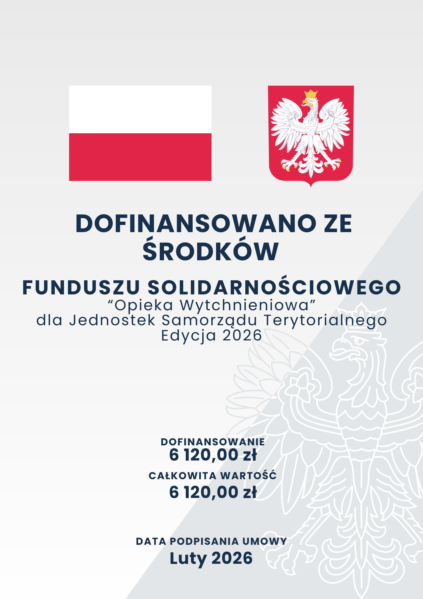 Dofinansowanie ze środków Funduszu Solidarnościowego - 