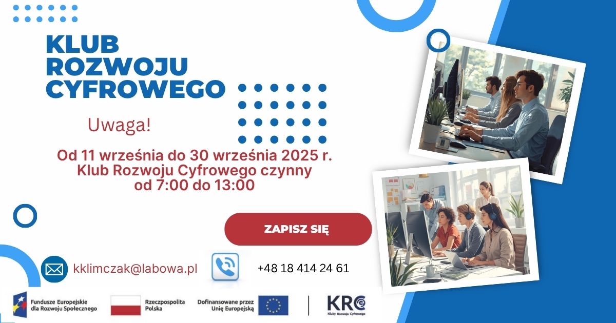 Klub Rozwoju Cyfrowego czynny - 11-30 września 2025