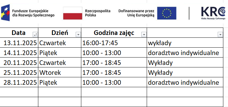 Zmiana Harmonogramu - Listopad 2025